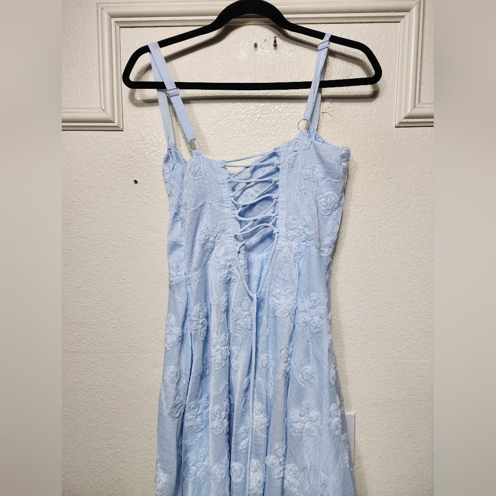 Lulu's Light Blue Midi Dress - Picture 10 of 11